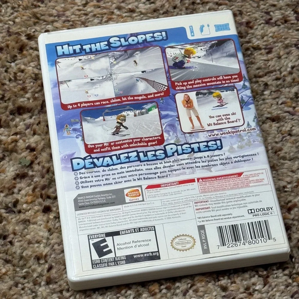 We Ski Nintendo Wii Bandai‎ Namco 2008 Balance Board Compatible CIB RVL-RSOE